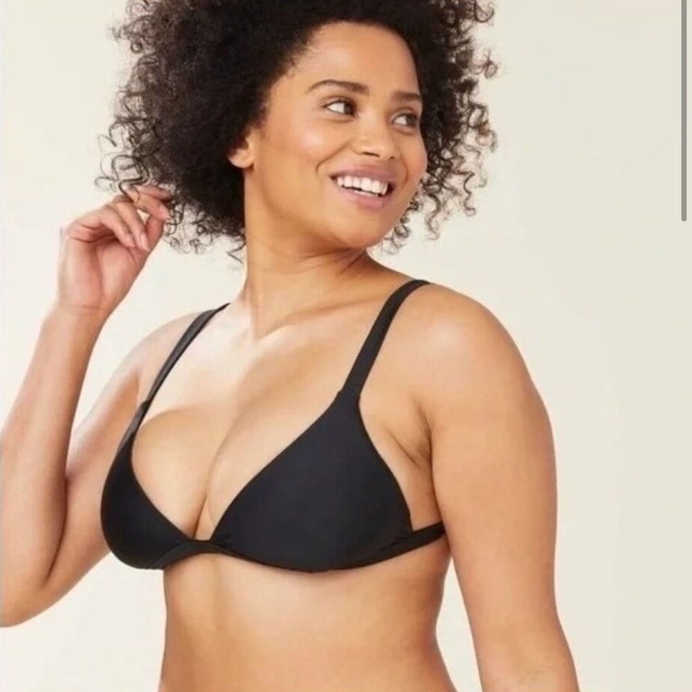 Andie Swim The Caicos Top Eco Nylon Black Size Medium